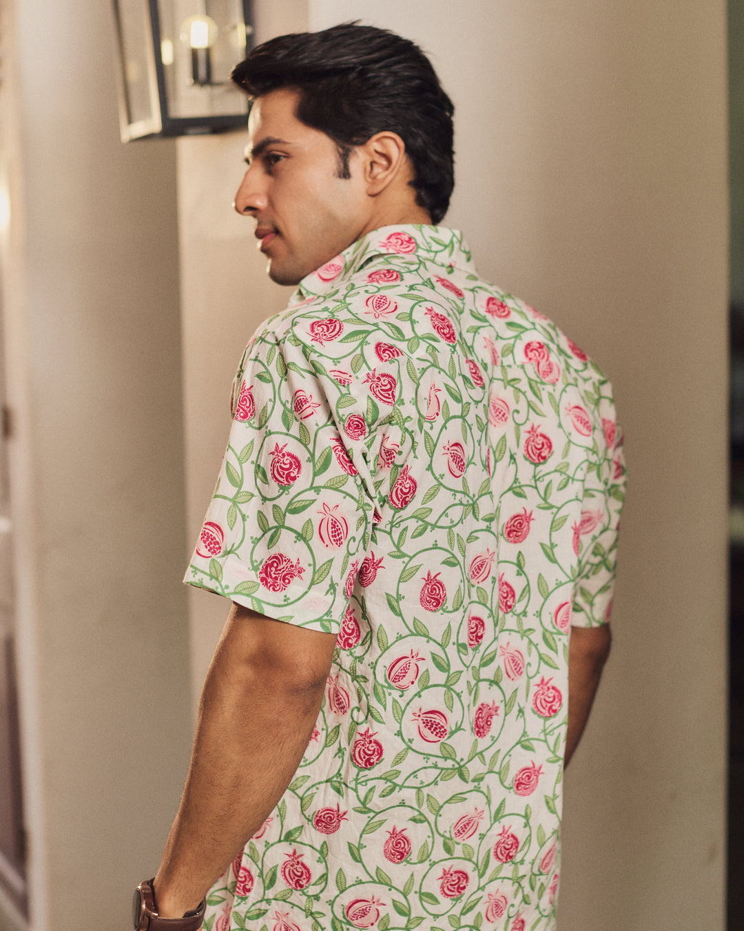Krish White Printed Cotton Shirt