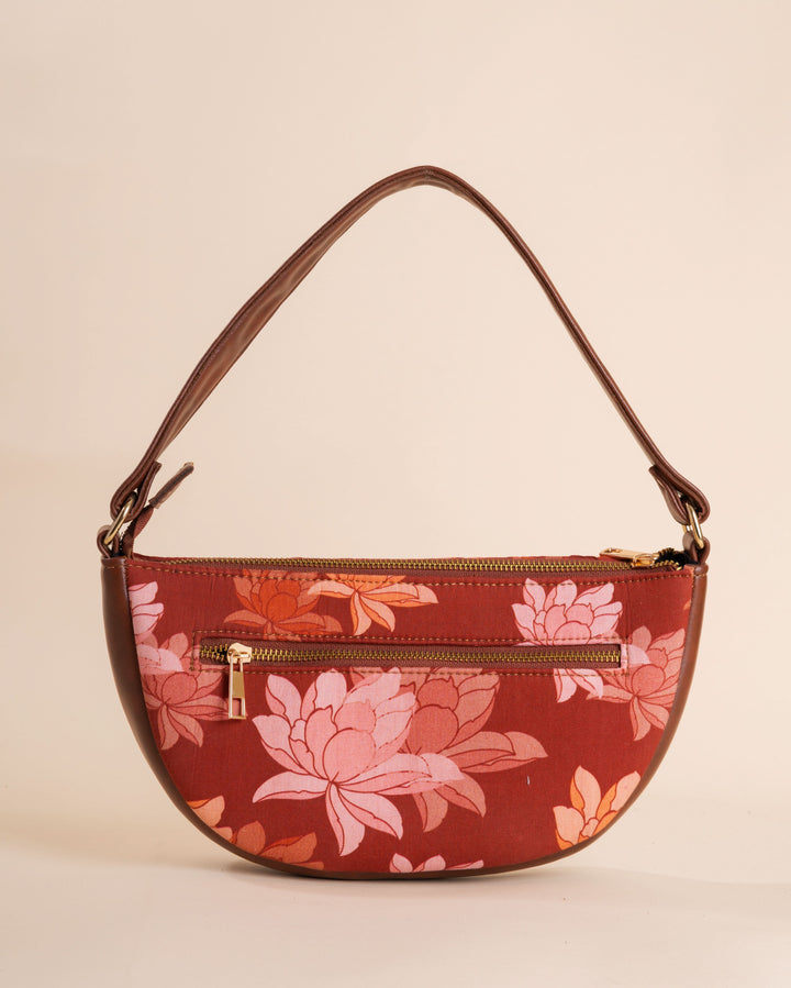 Rustic Blossom Maroon Fanny Bag