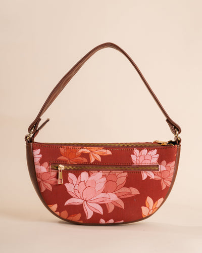 Rustic Blossom Maroon Fanny Bag