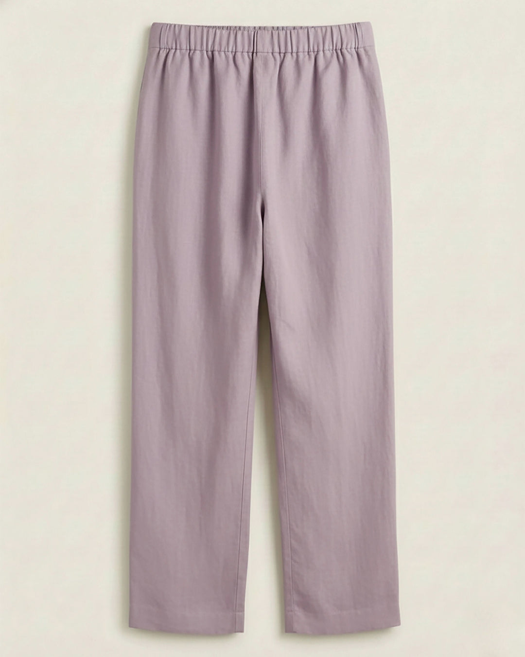 Mia Lilac Cotton Solid Straight Pants