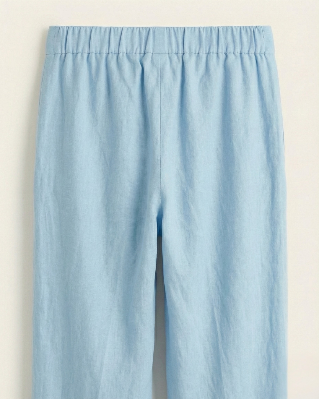 Safa Sky blue Linen Straight Pants