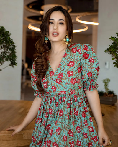 Green Lush Cotton Dress