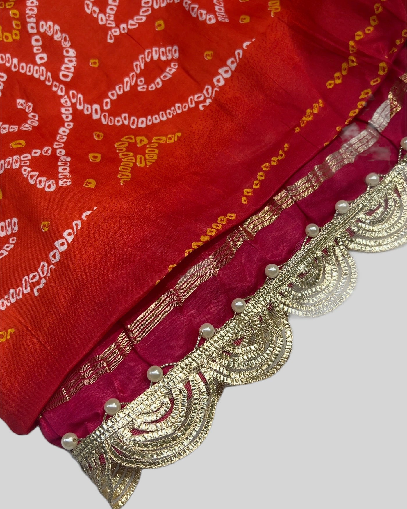 Bhagya Pink Solid Satin Lehenga Set