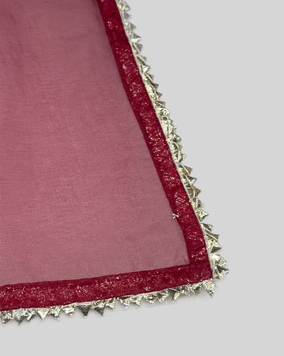 Bhagya Pink Solid Satin Lehenga Set