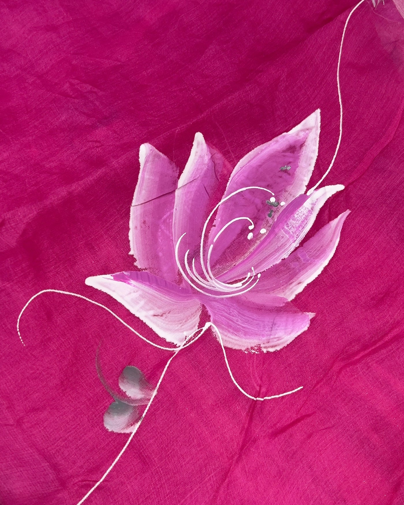 Magenta Pink Handpainted Lehenga Set