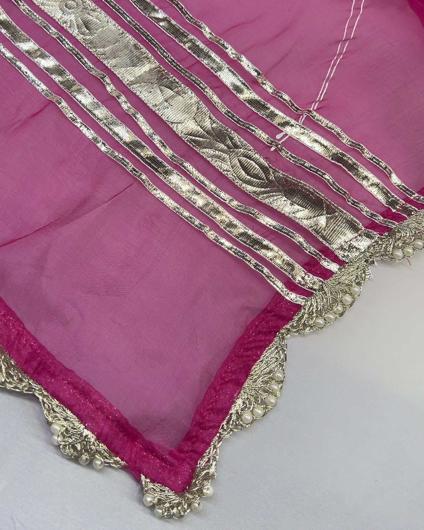 Magenta Pink Handpainted Lehenga Set