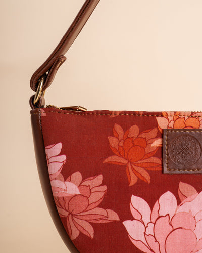 Rustic Blossom Maroon Fanny Bag