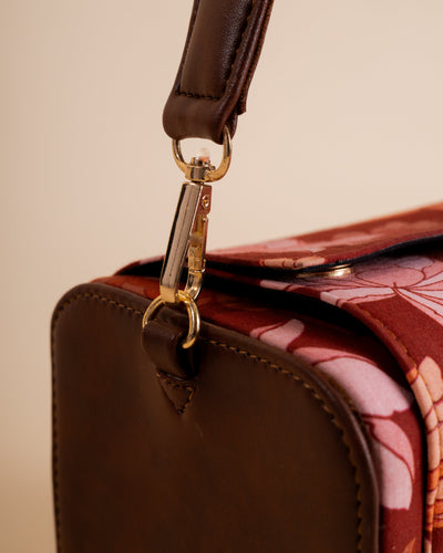 Rosalie Retro Maroon Satchel Bag