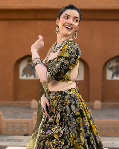 Mayra Chanderi Lehenga Set