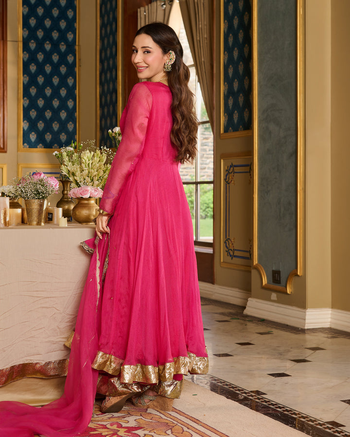 Roshvika Pink Embroidered Doria Suit Set