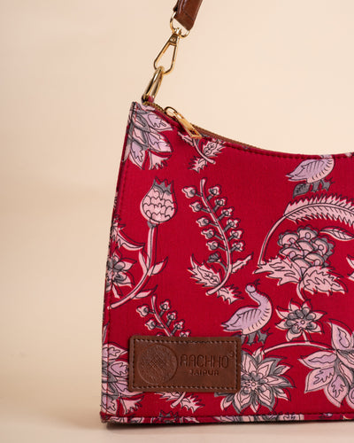 Merlin Red Baguette Bag