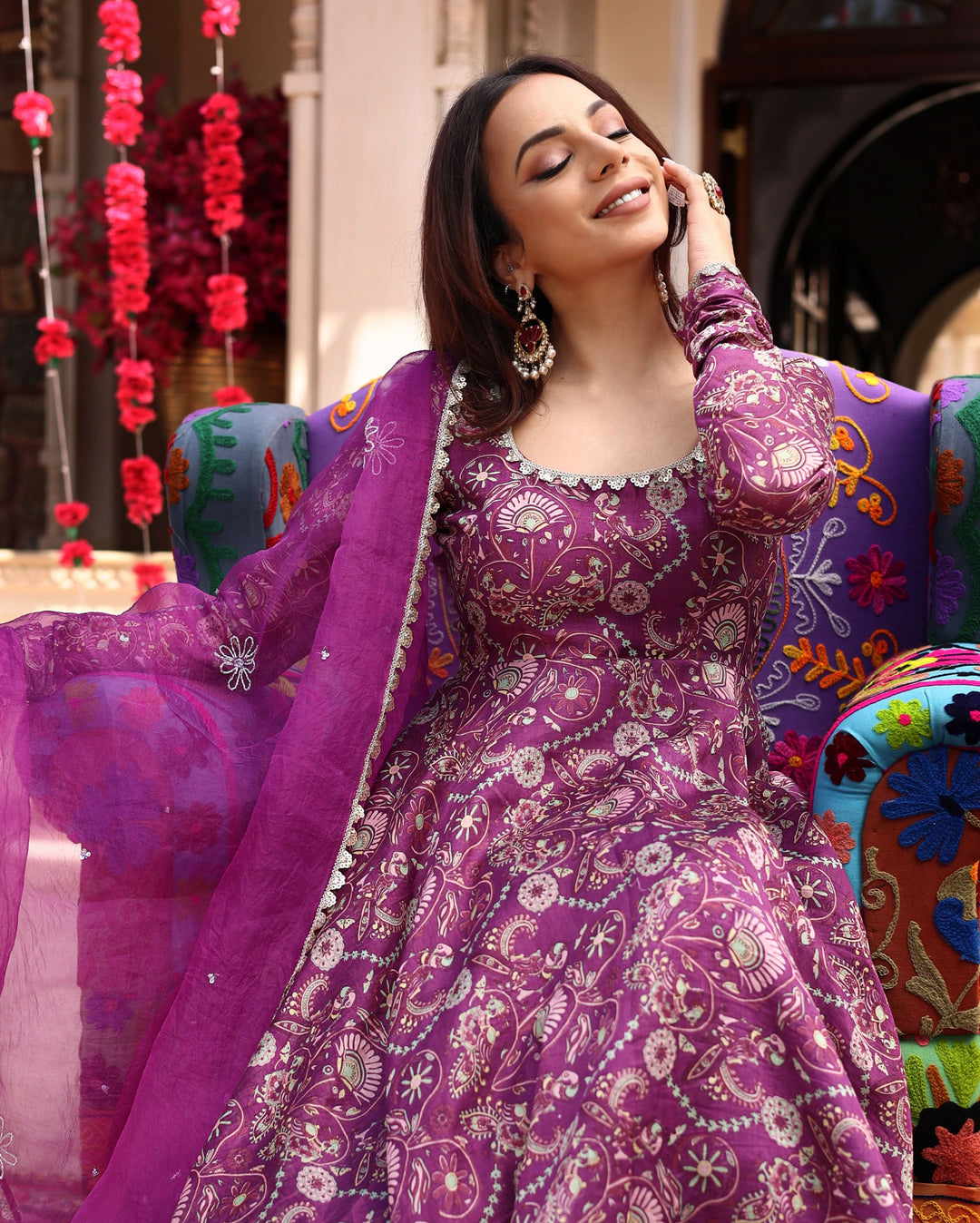 designer dress material online Chanderi Lavender Churidar Materials Buy Purple Designer Dress Materials  Online For Women In USA