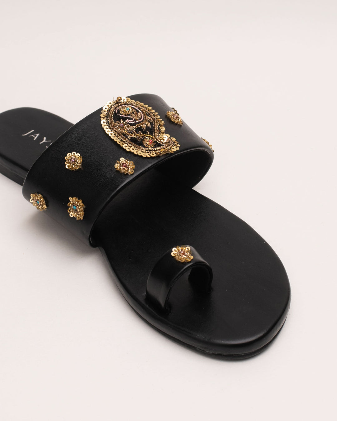 Koyal Black Handcrafted Flats