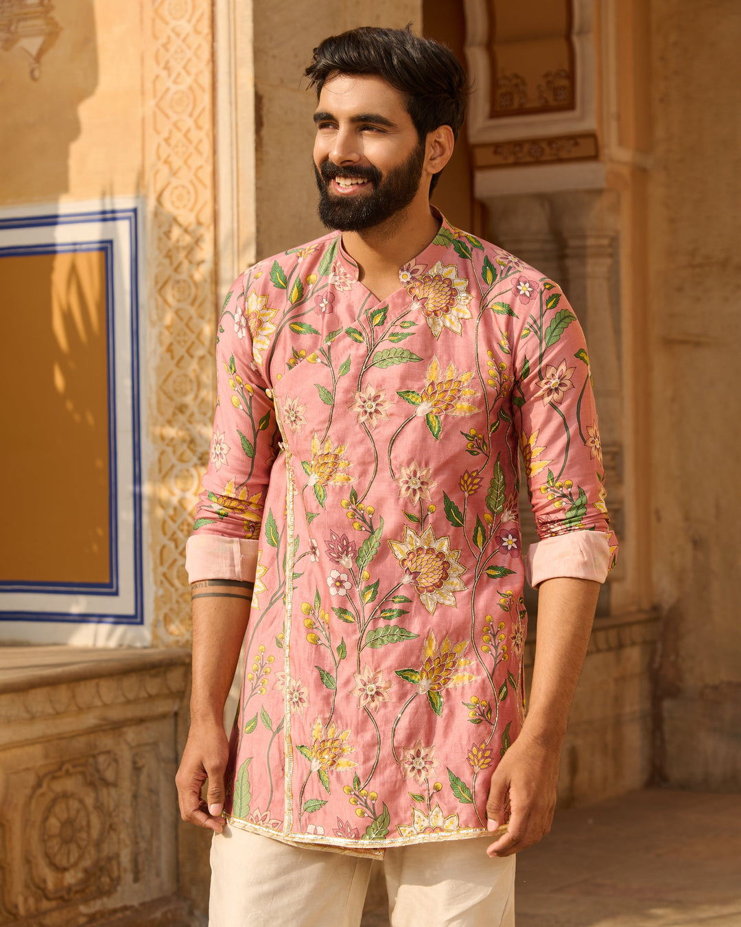 Neil Peach Printed Chanderi Kurta