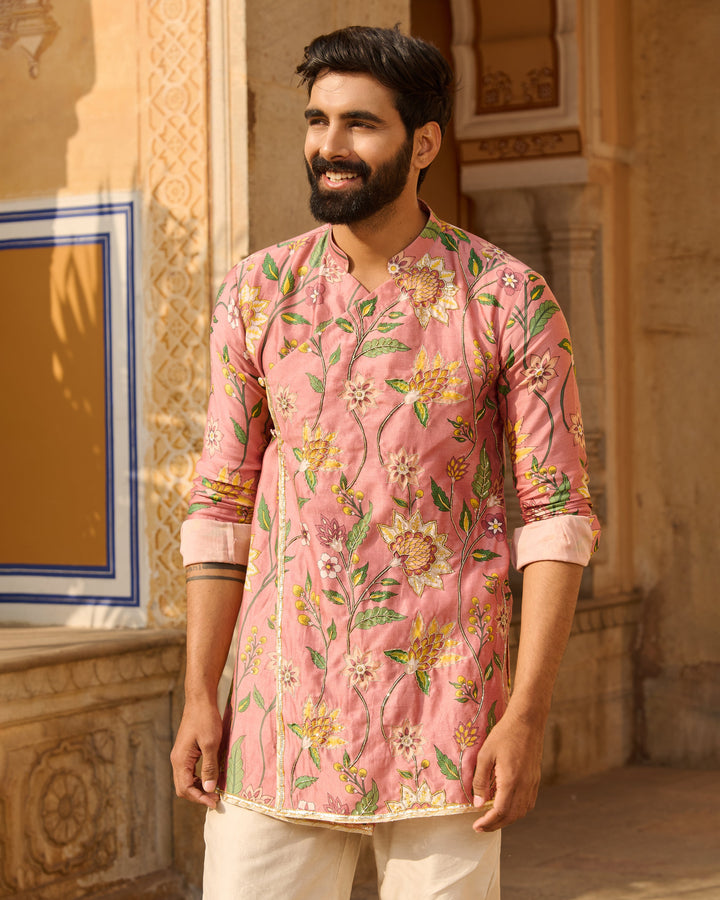 Neil Peach Printed Chanderi Kurta