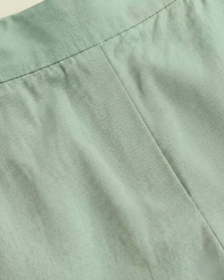Vidhya Mint Cotton Solid Straight Pants