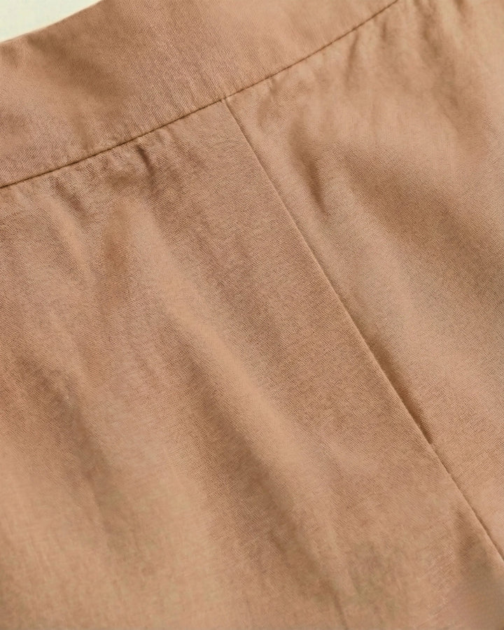 Sheetal Mocha Cotton Straight Pants