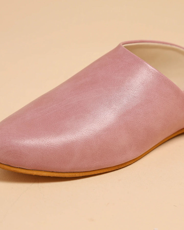 Cradle Pink Leather Mules