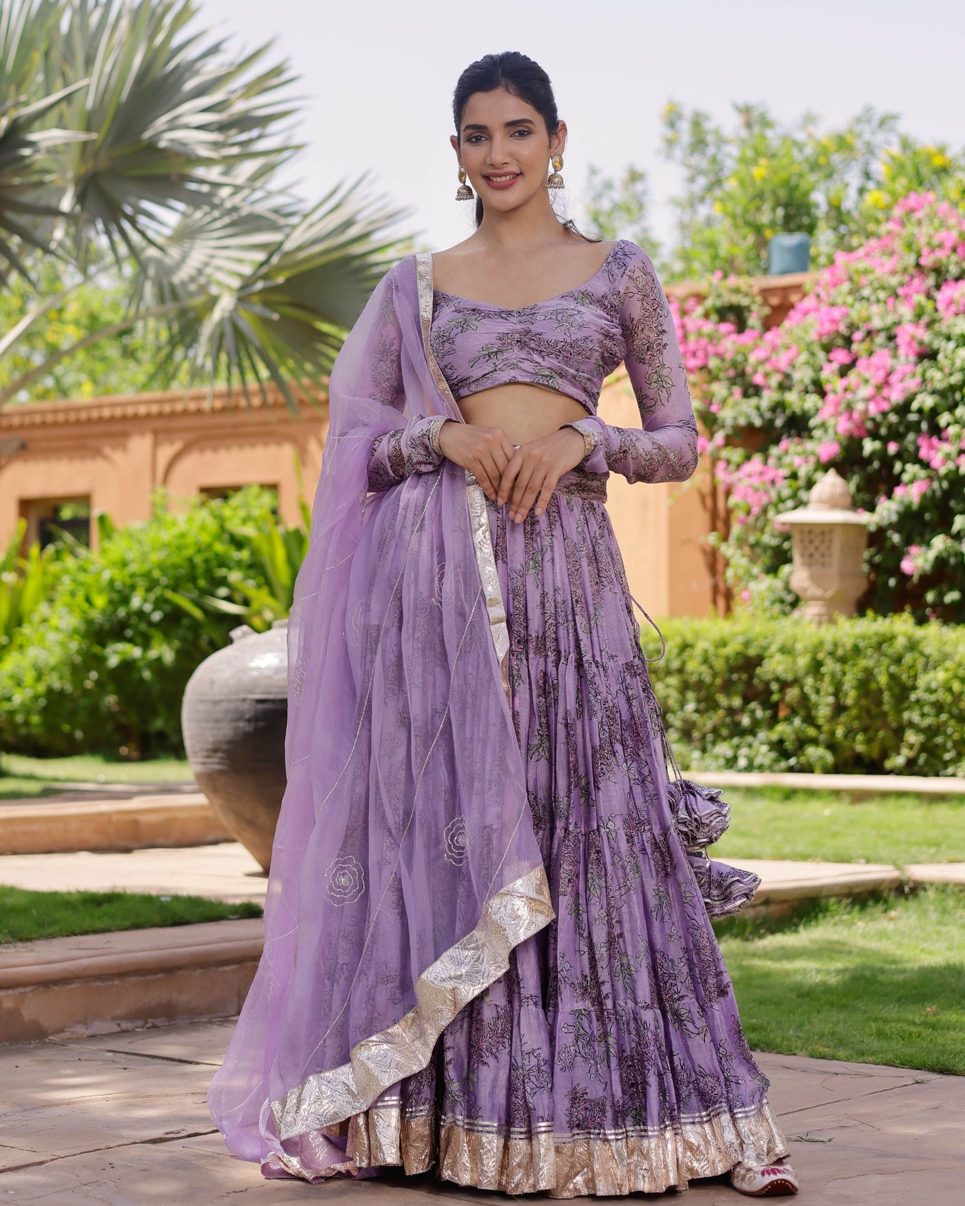 Velini Chanderi Lehenga Set