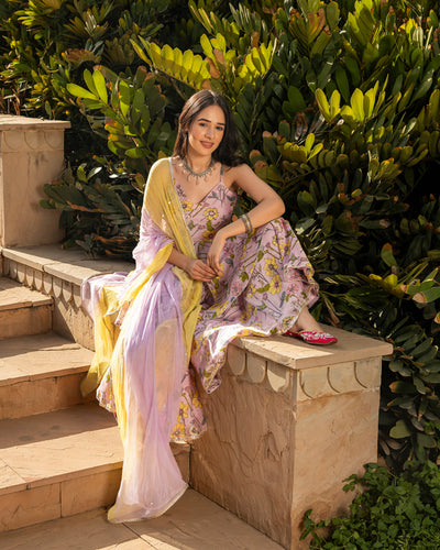 Sansa Chanderi Sharara Set