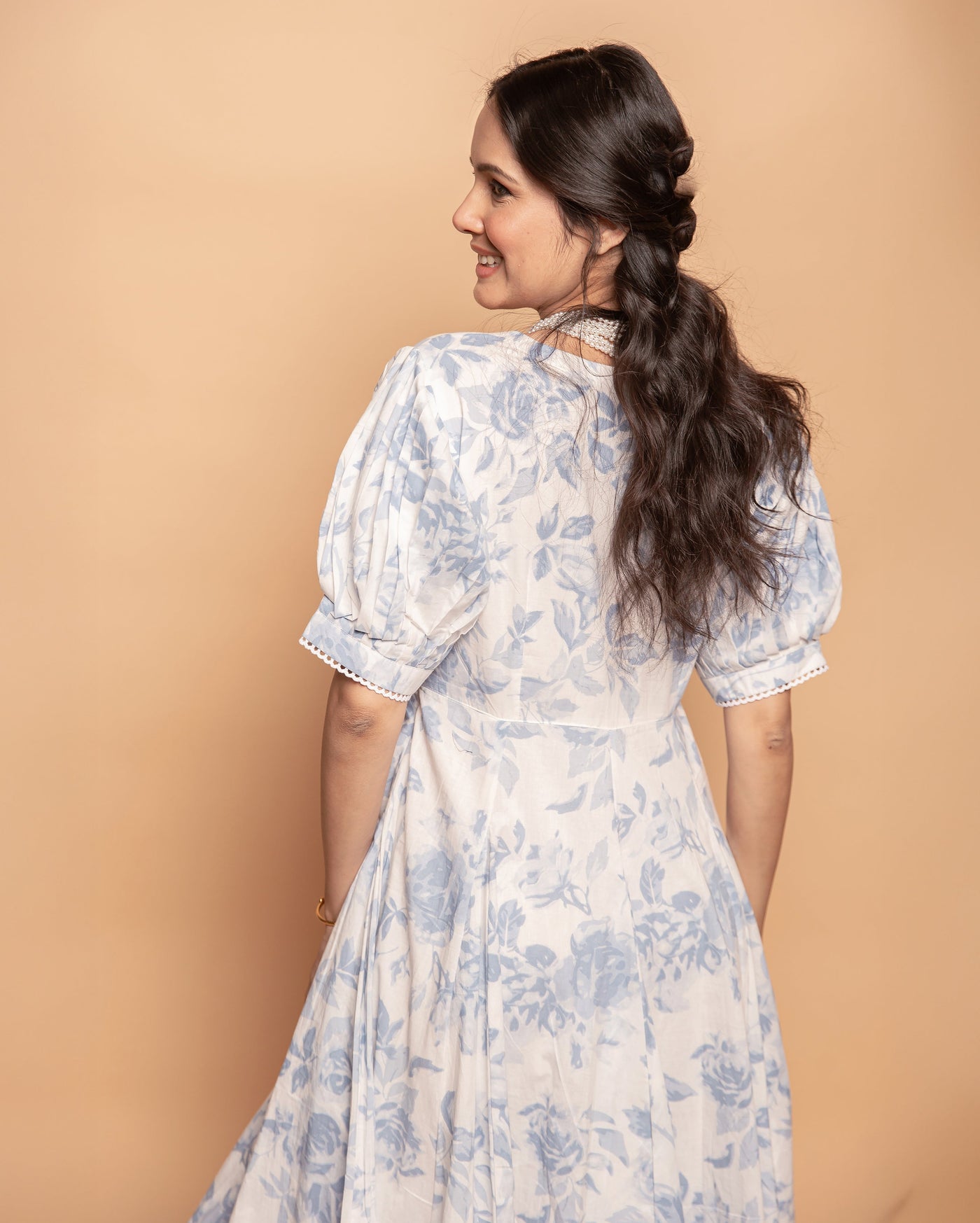 Sugar Plum White Cotton Printed Dress