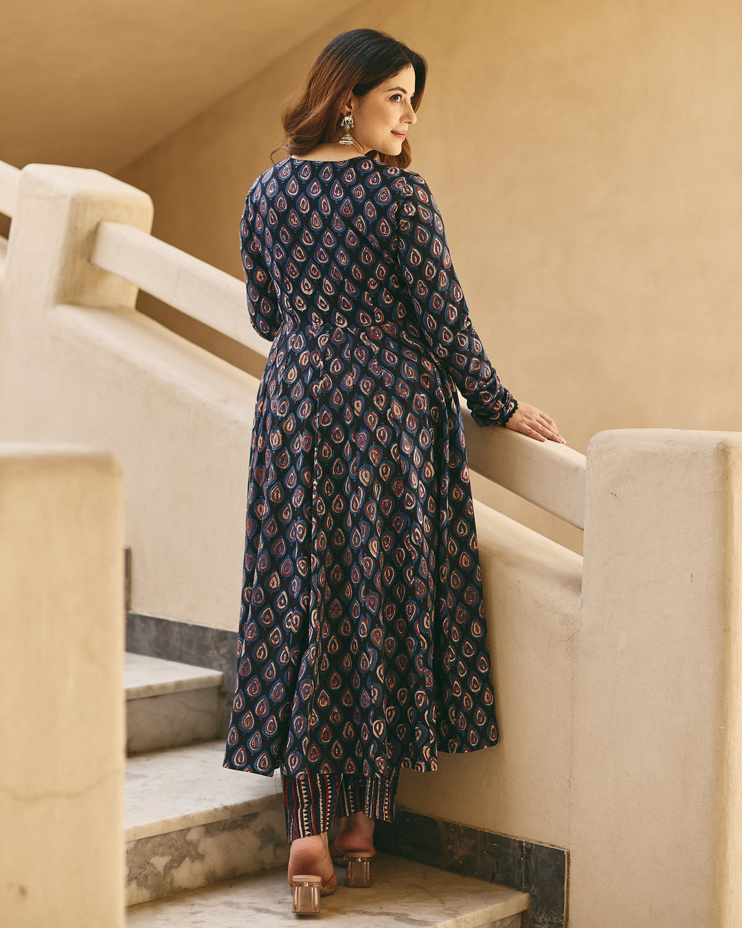 Vera Black Cotton Printed Suit Set