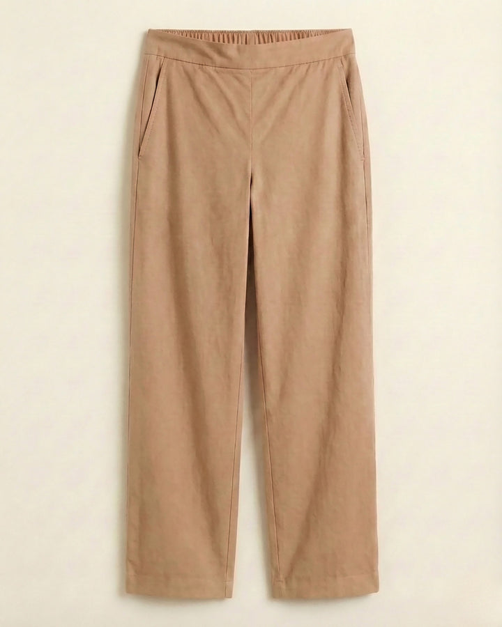 Sheetal Mocha Cotton Straight Pants