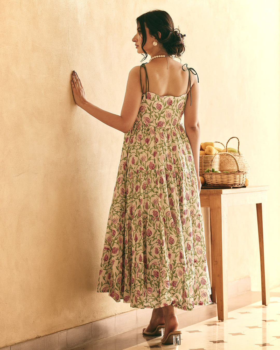 Satya White Cotton Printed Dress