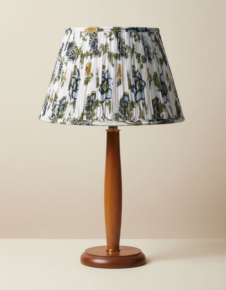 Wing White Handblock Circular Lampshade