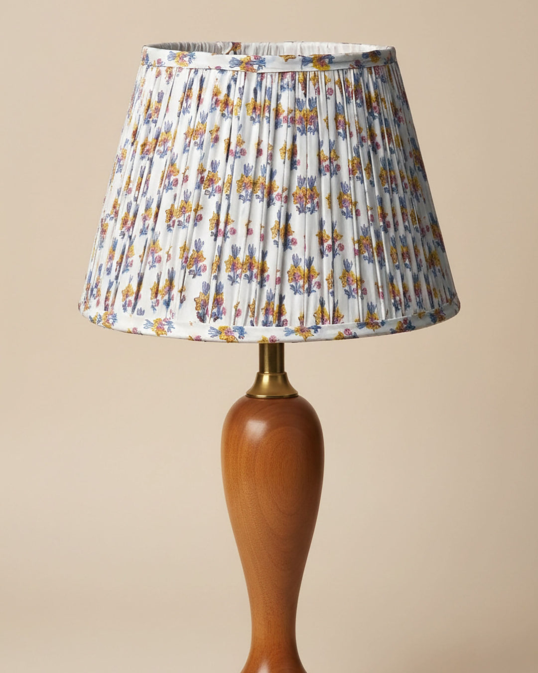 Goldfinch Yellow Handblock Circular Lampshade