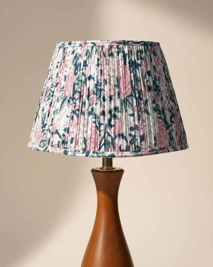 Summer Pink Handblock Circular Lampshade
