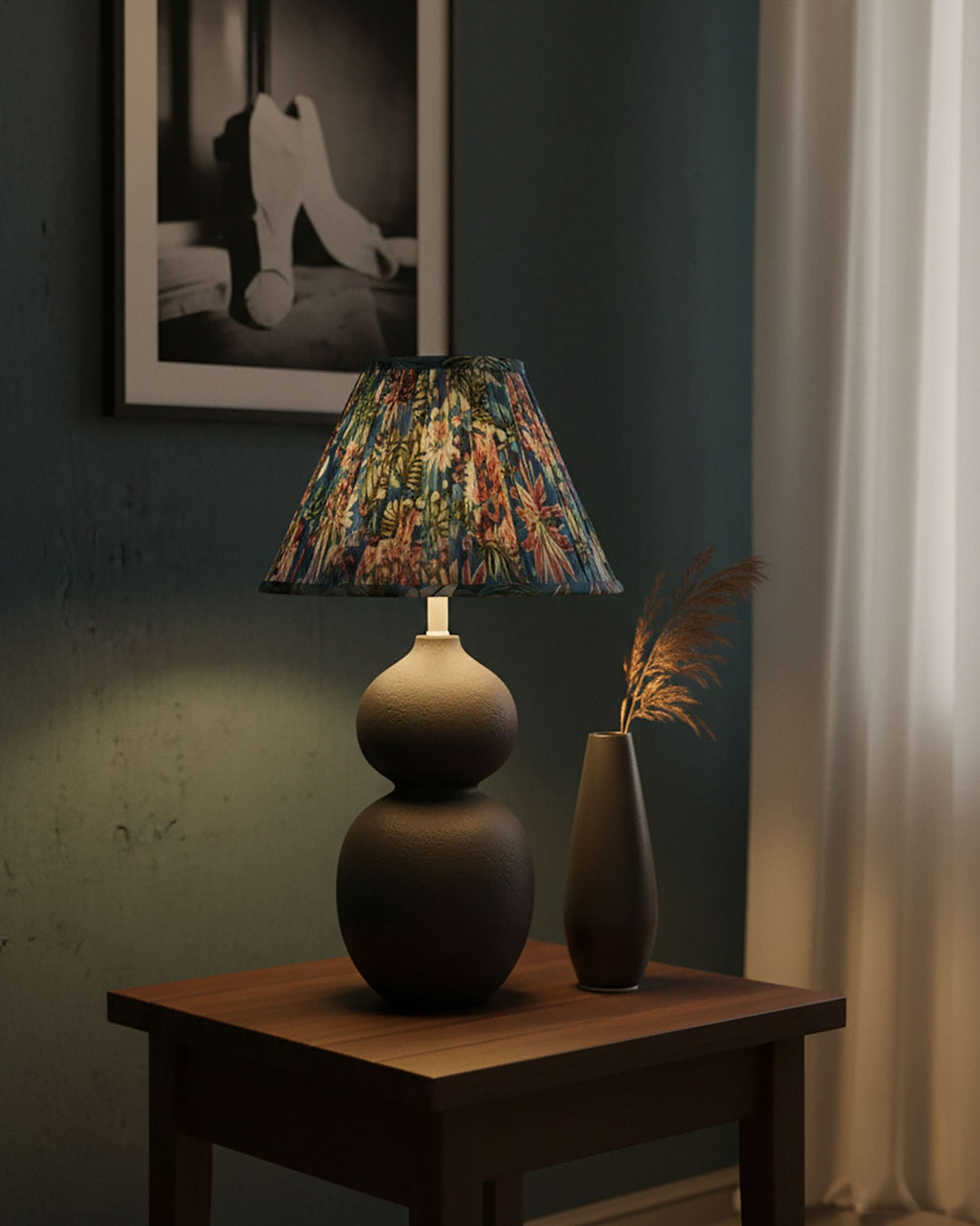 Flower Fairy Handblock Scallop Lampshade