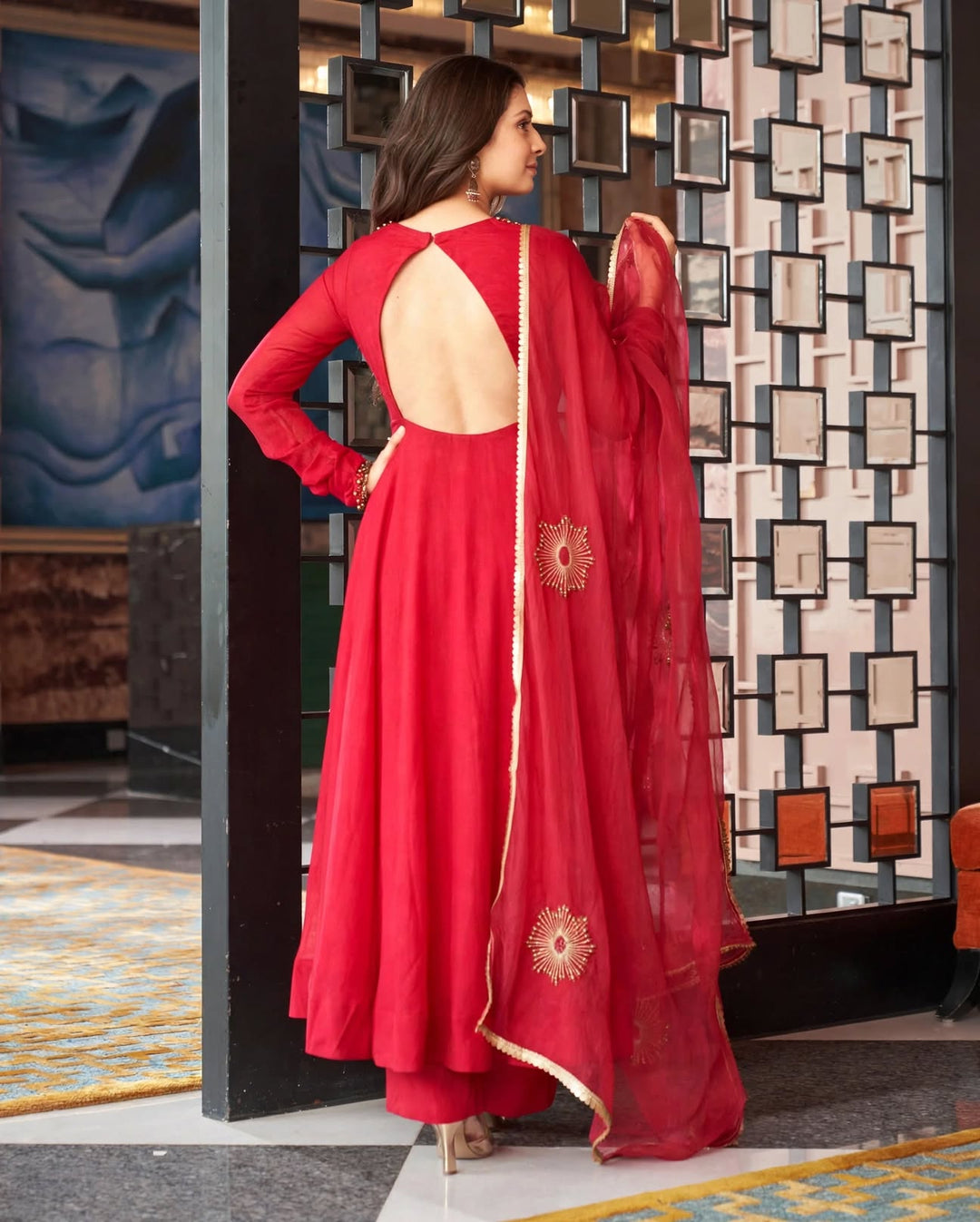 Marya Red Embroidered Anokha Suit Set