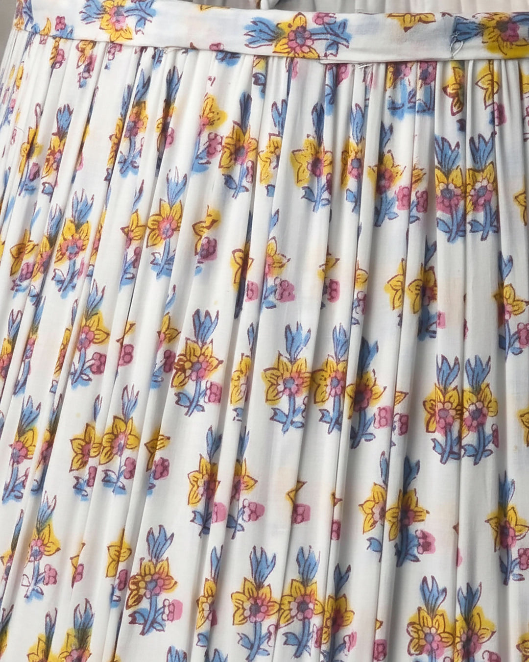 Goldfinch Yellow Handblock Circular Lampshade