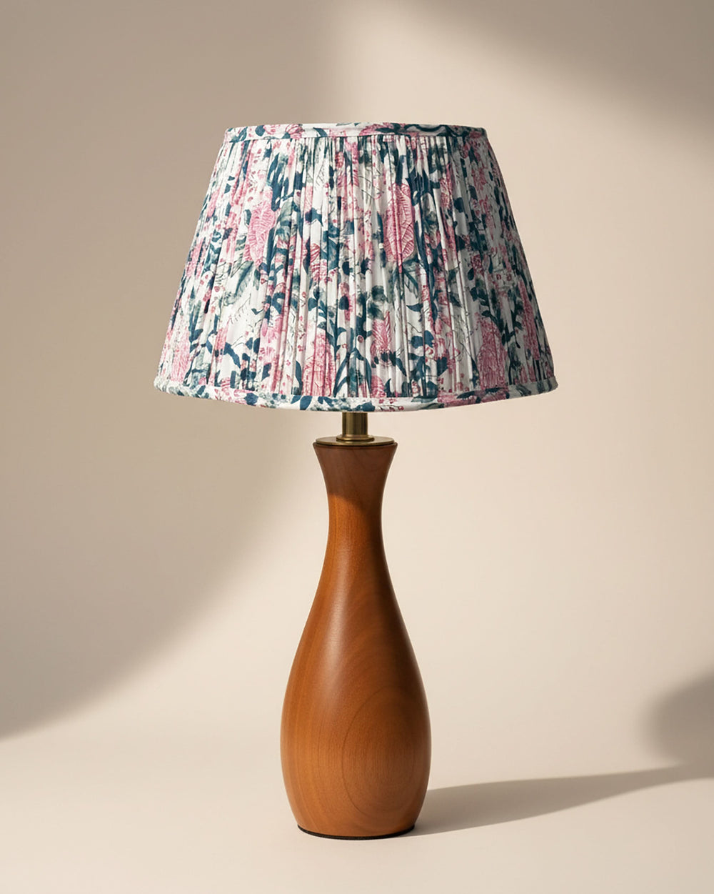 Summer Pink Handblock Circular Lampshade