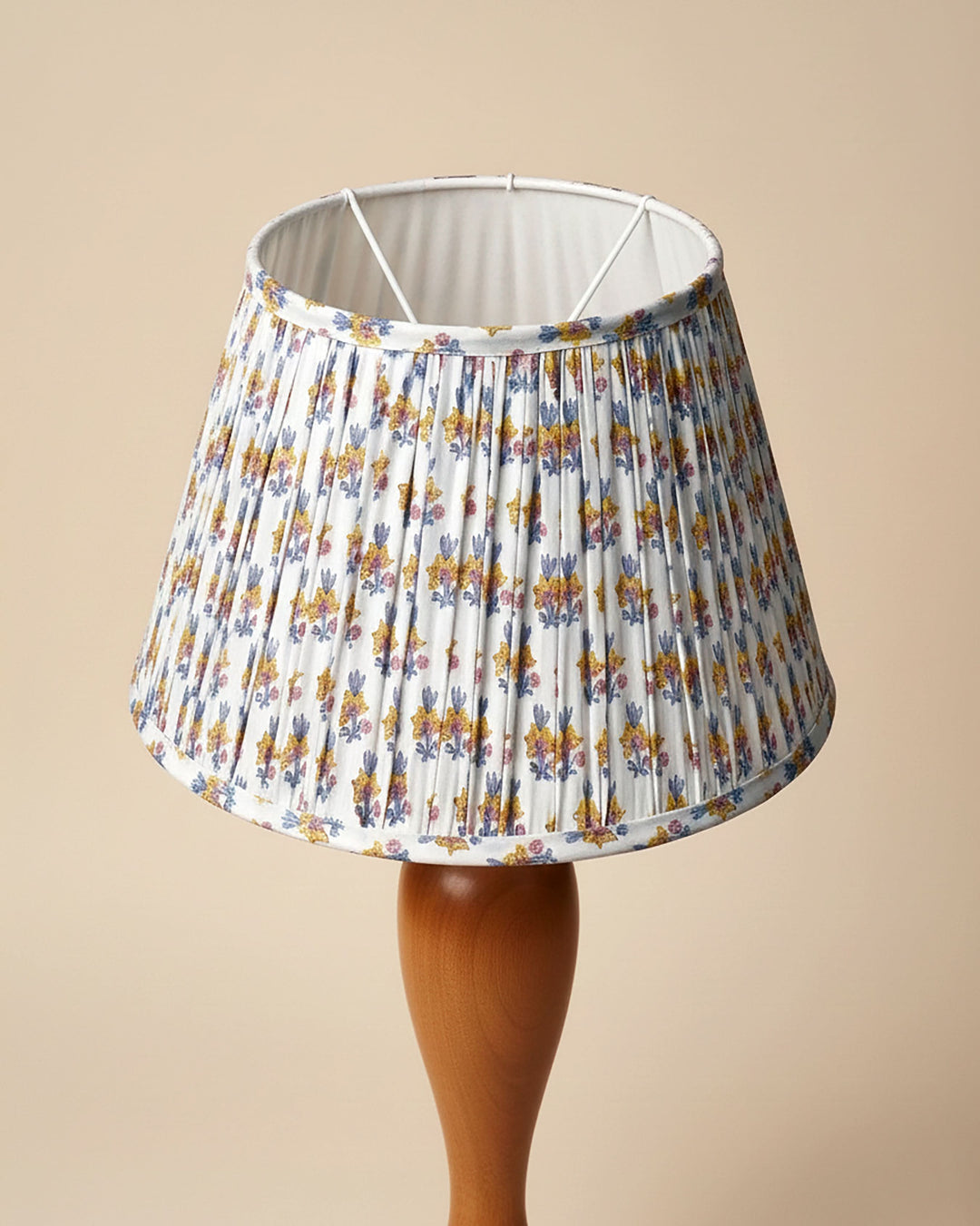 Goldfinch Yellow Handblock Circular Lampshade