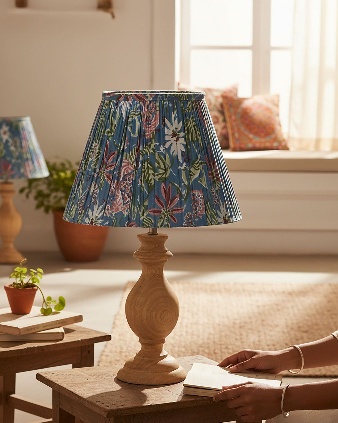 Flower Fairy Handblock Circular Lampshade