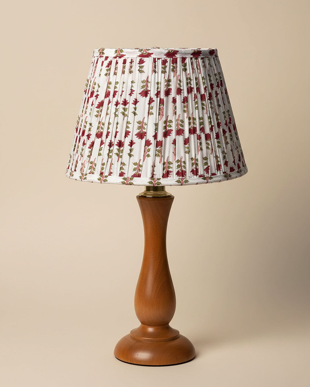 Imperial Red Handblock Circular Lampshade