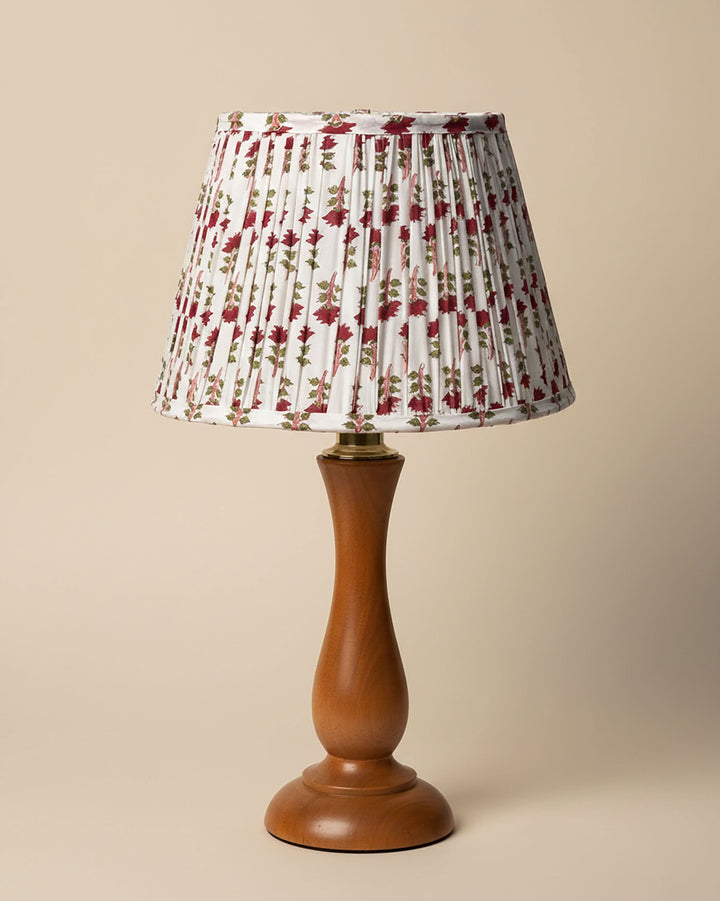Imperial Red Handblock Circular Lampshade
