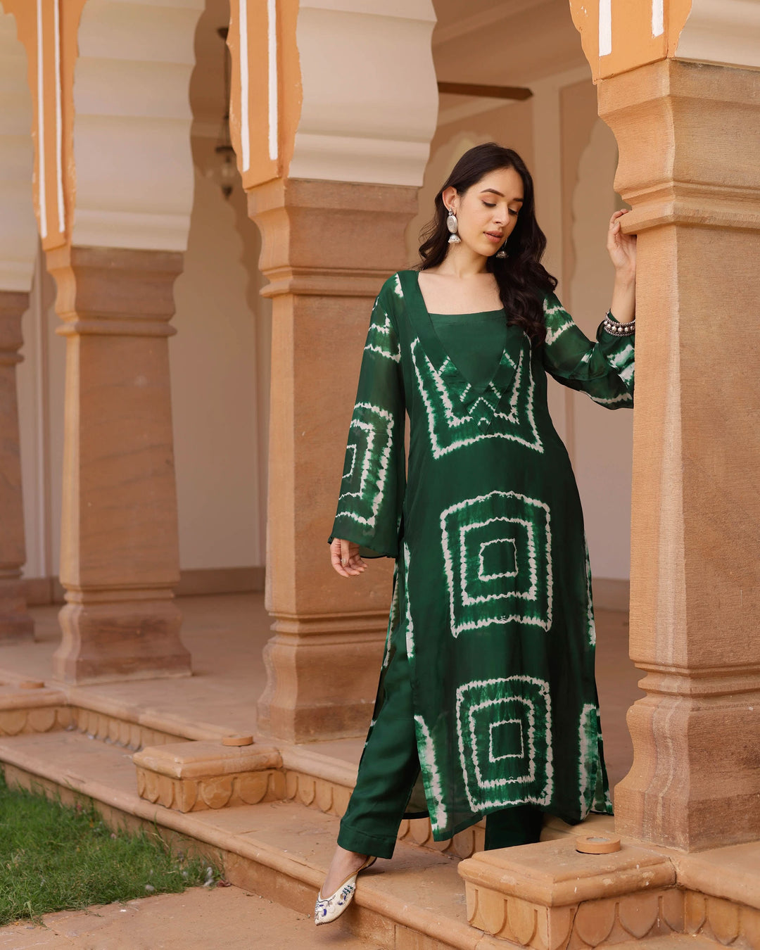 Aurora Silk Tie &amp; Dye Kurta Set
