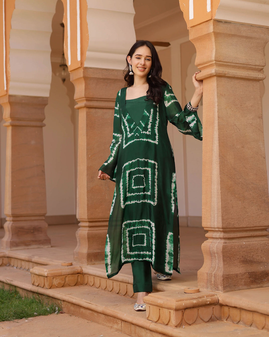Aurora Silk Tie &amp; Dye Kurta Set