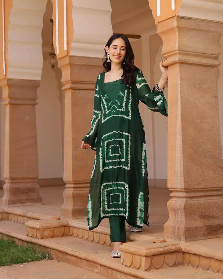 Aurora Silk Tie &amp; Dye Kurta Set