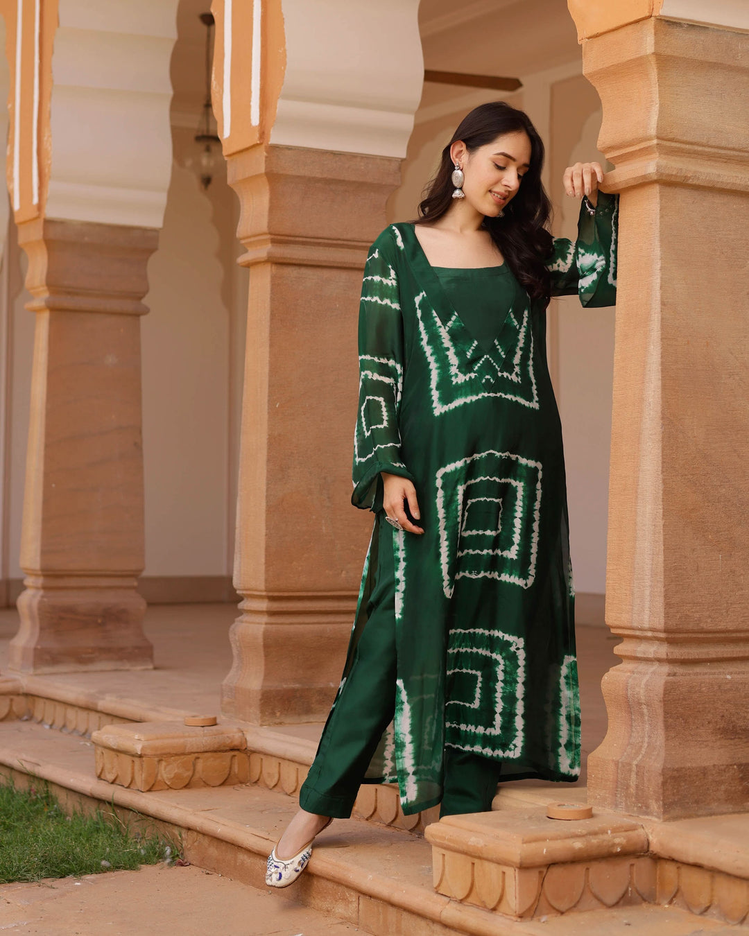 Aurora Silk Tie &amp; Dye Kurta Set
