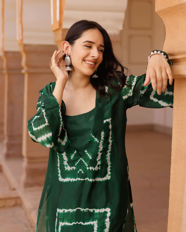 Aurora Silk Tie &amp; Dye Kurta Set