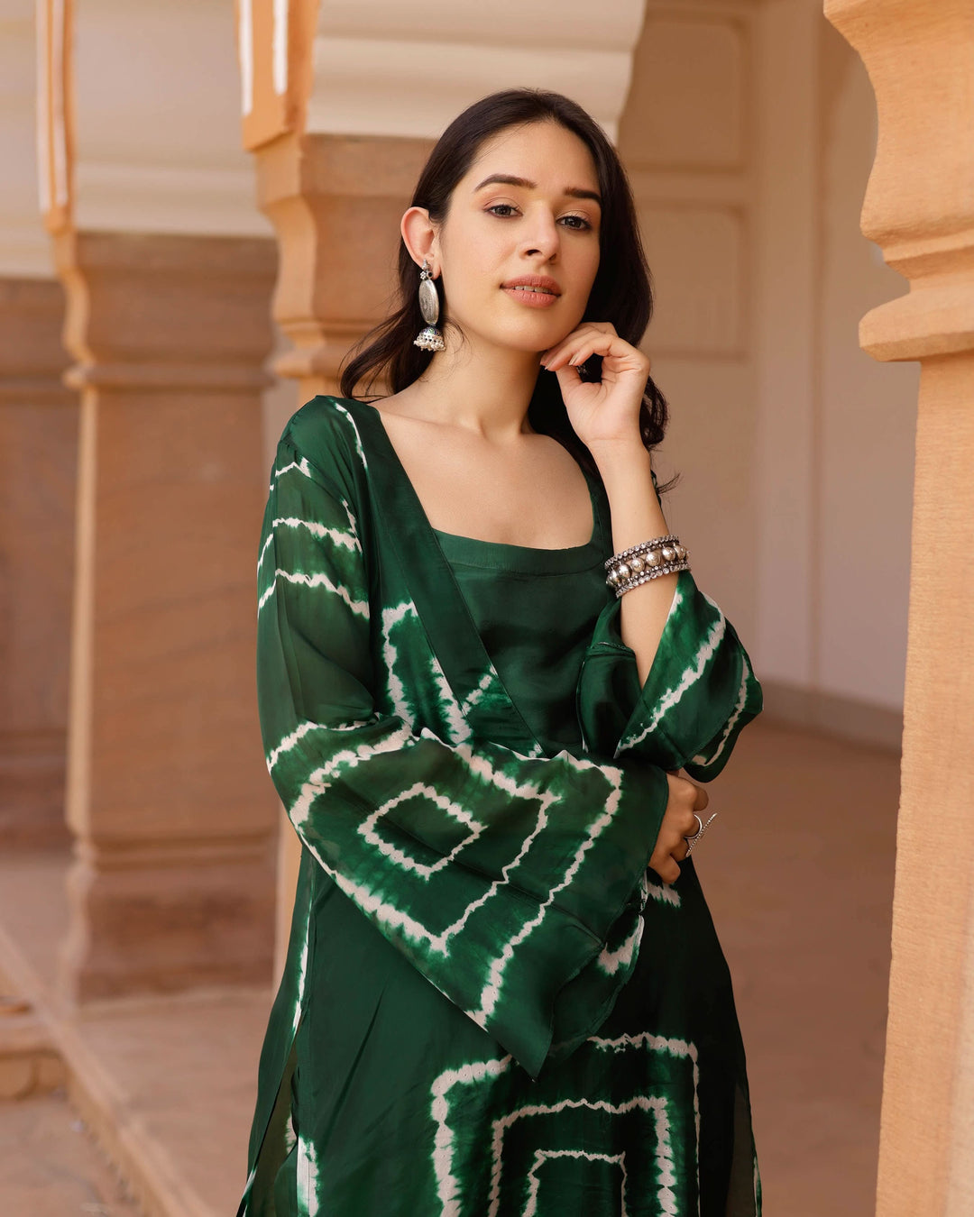 Aurora Silk Tie &amp; Dye Kurta Set