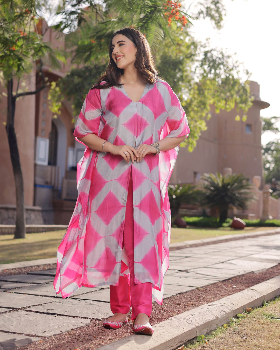 Athena Silk Tie &amp; Dye Kurta Set