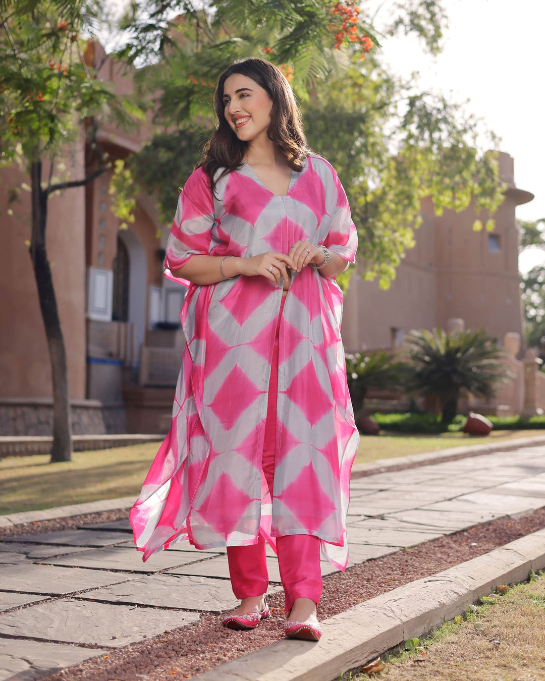 Athena Silk Tie &amp; Dye Kurta Set