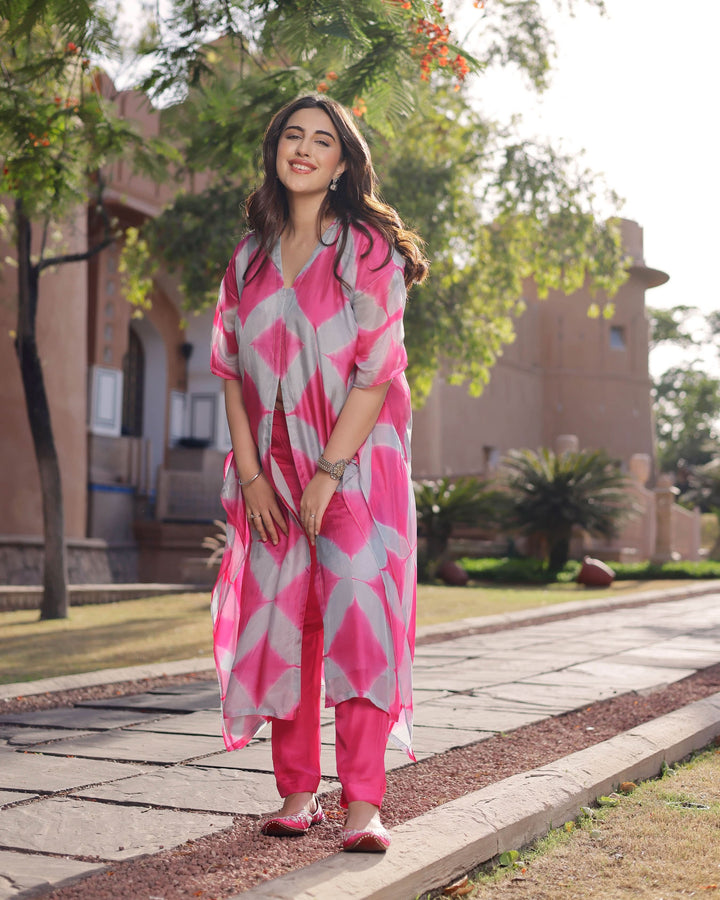Athena Silk Tie &amp; Dye Kurta Set