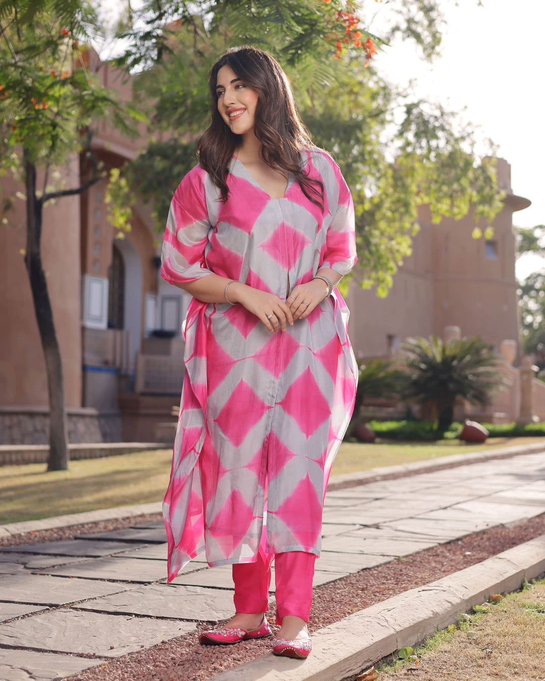 Athena Silk Tie &amp; Dye Kurta Set