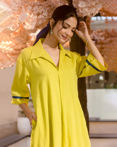 Spurge Green Solid Cotton Coord Set